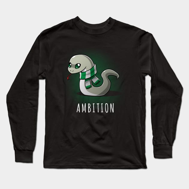 Ambitious Snake Long Sleeve T-Shirt by Digital Magician